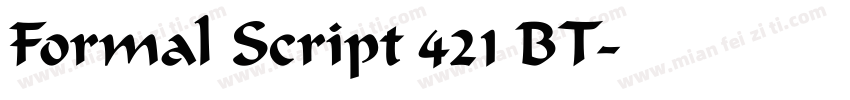 Formal Script 421 BT字体转换